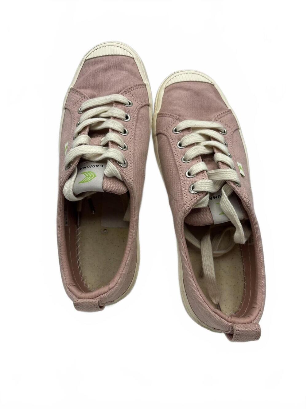 Cariuma Shoes Womens 8.5 Mens 7 Casual Low Sneakers JS-1022 Pink Canvas Unisex - Picture 11 of 13